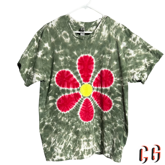 The Original Red Daisy Hand Dyed Tie Dye Shirt