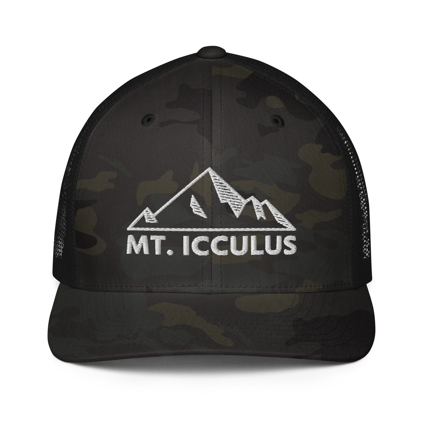 Mt Icculus Closed-back trucker cap | Flexfit 6511 | Flat Embroidery
