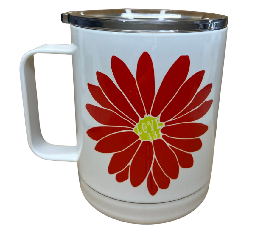 Red Dasiy 13oz Steel Mug | Tumbler | Drinkware | BMFS 33