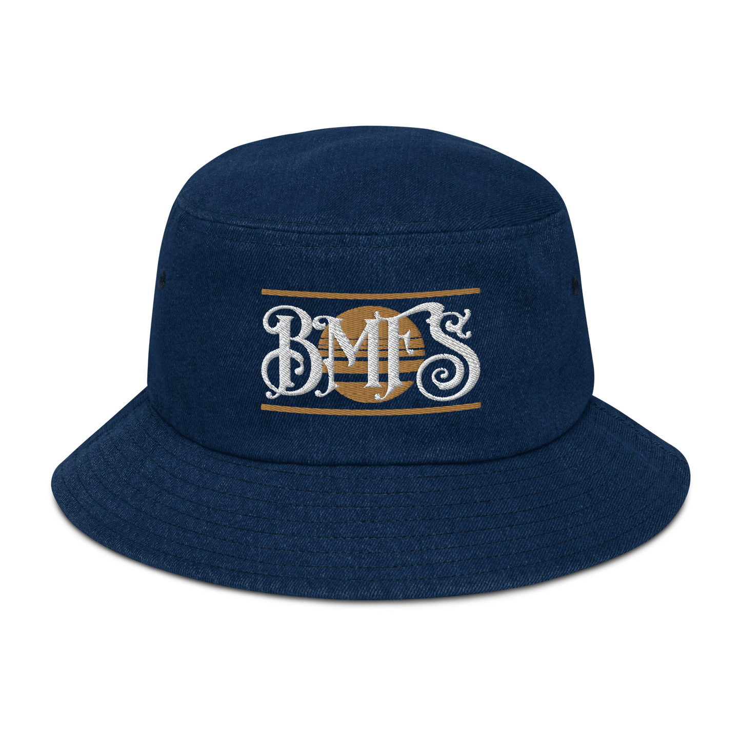 BMFS Sun Denim bucket hat | Flat Embroidery | Inspired Billy Art