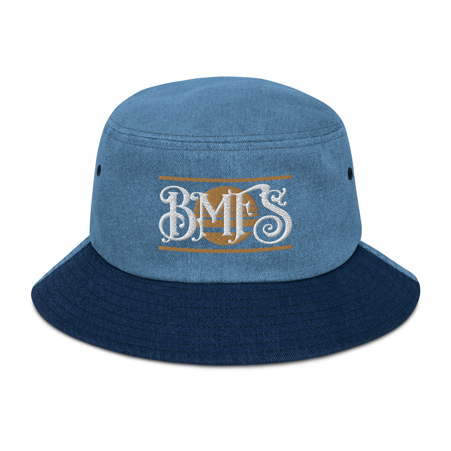 BMFS Sun Denim bucket hat | Flat Embroidery | Inspired Billy Art