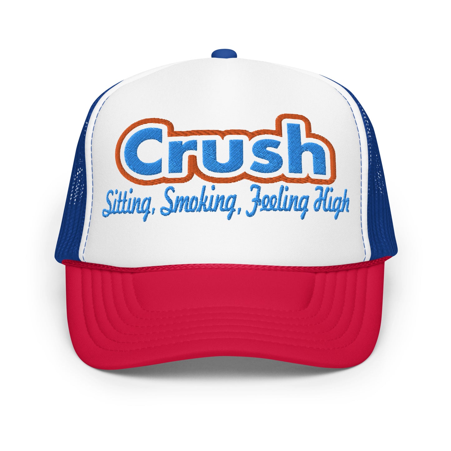 Crush Feeling High Embroidery Trucker Cap | Otto Foam | Dave lot