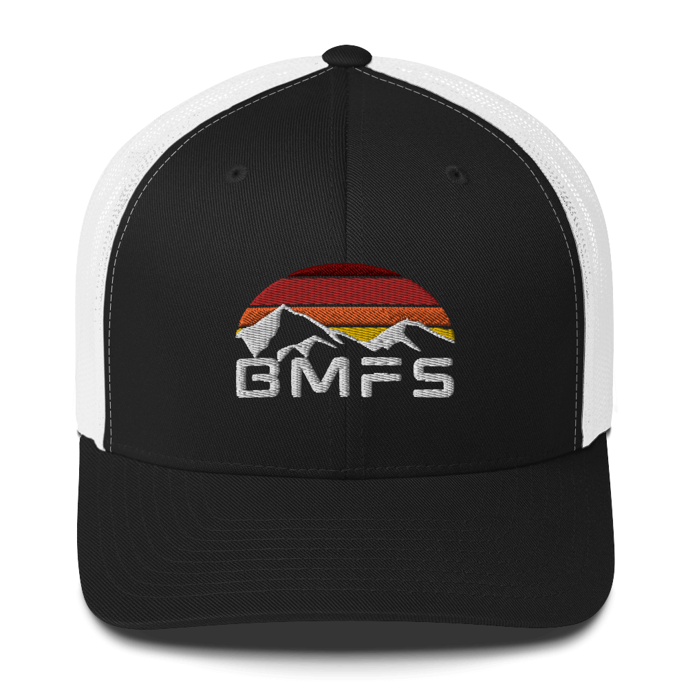 BMFS Mountains Trucker Cap | Flat Embroidery | 33 Billy Inspired Art