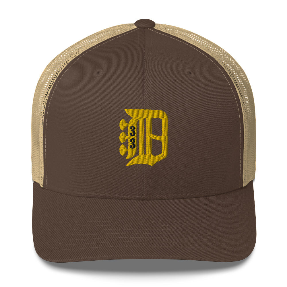 Billy Detroit Style Trucker Cap | Flat Embroidery | 33 Billy Inspired Art