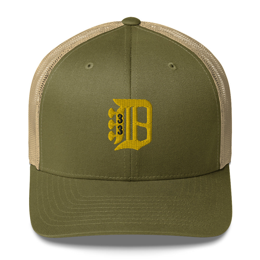 Billy Detroit Style Trucker Cap | Flat Embroidery | 33 Billy Inspired Art