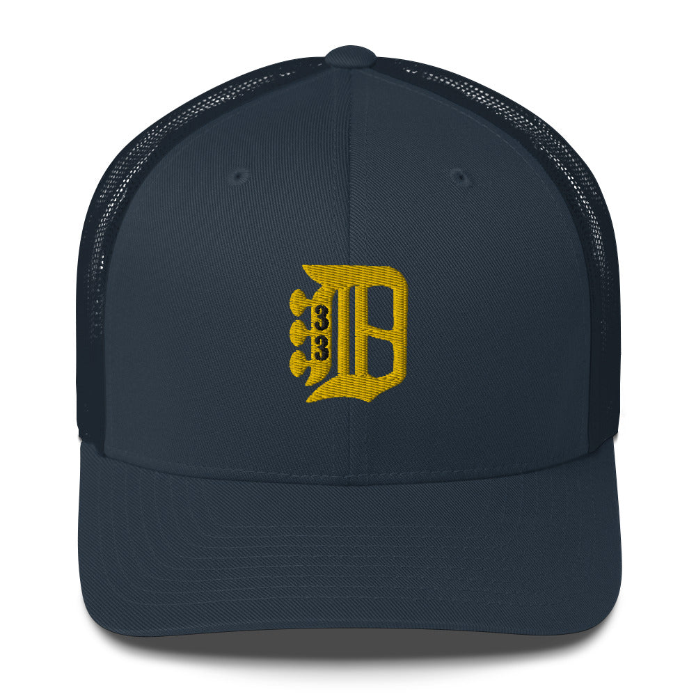 Billy Detroit Style Trucker Cap | Flat Embroidery | 33 Billy Inspired Art
