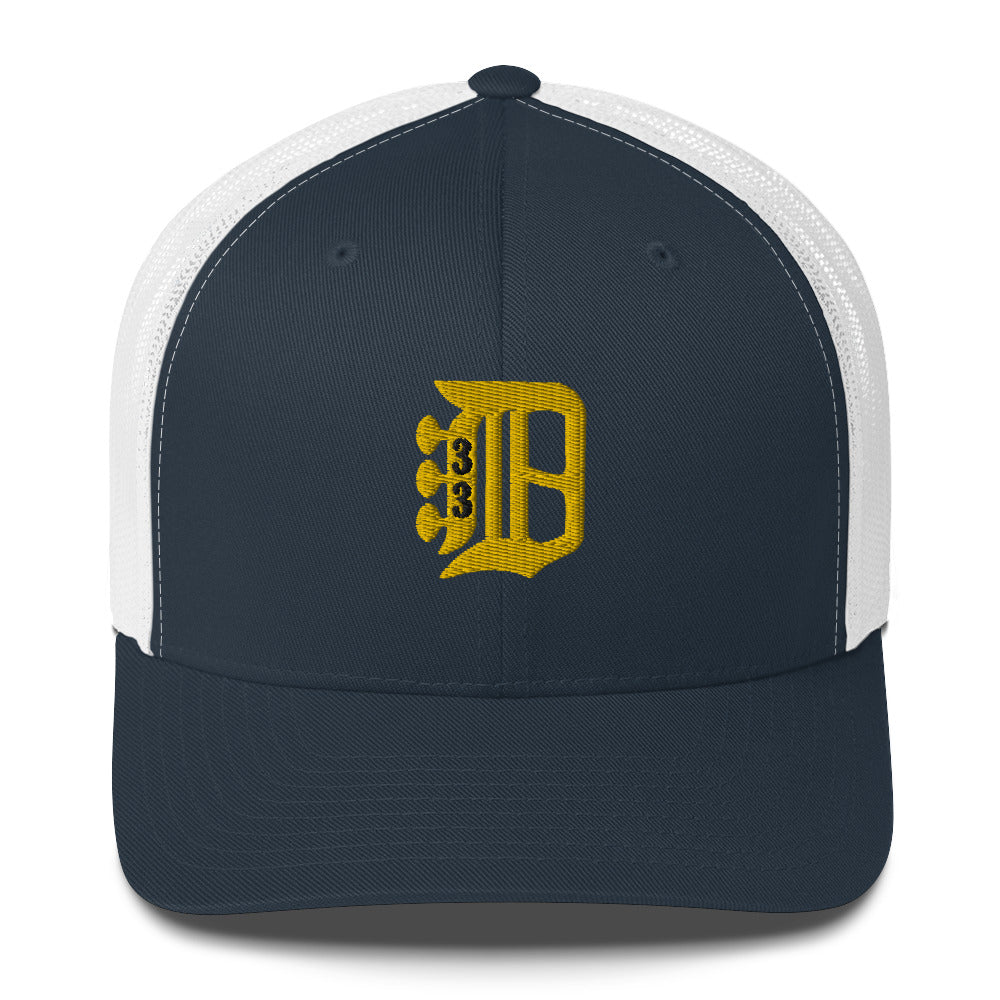 Billy Detroit Style Trucker Cap | Flat Embroidery | 33 Billy Inspired Art