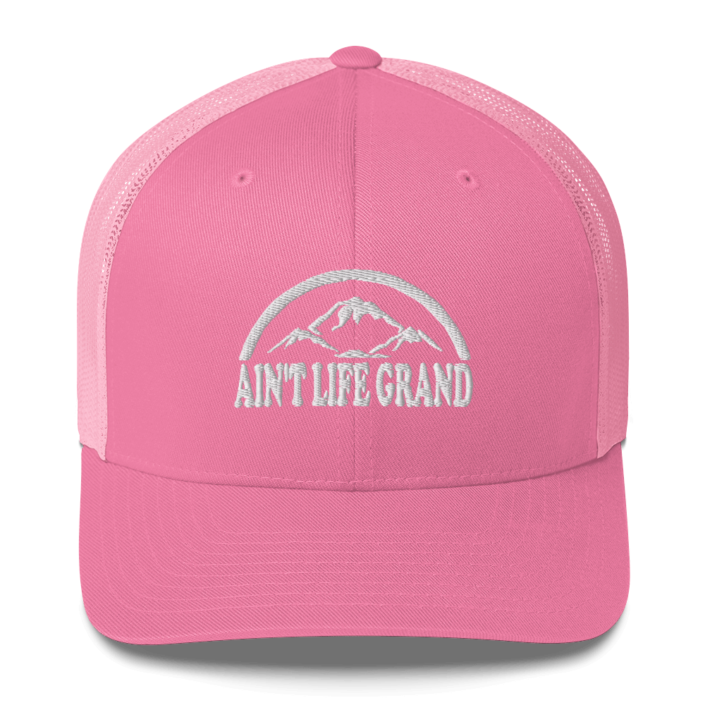 Aint Life Grand Mountains Trucker Cap | Flat Embroidery | WSP Inspired Art