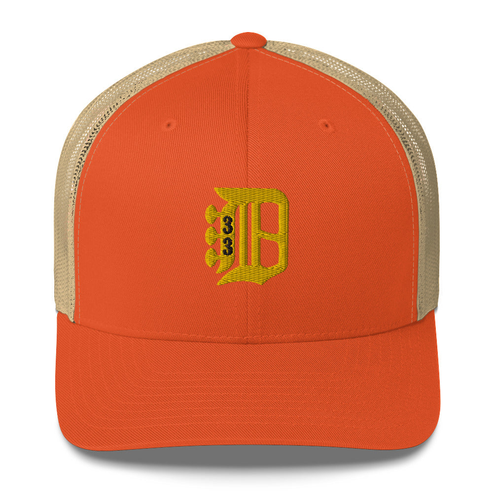 Billy Detroit Style Trucker Cap | Flat Embroidery | 33 Billy Inspired Art