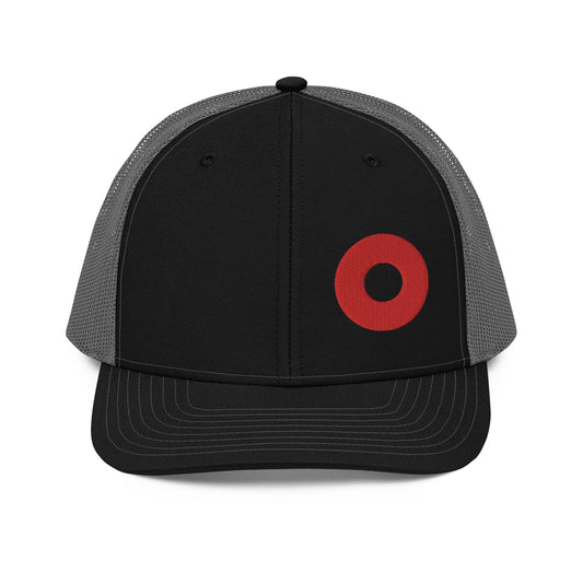 Red Donut Off Center Embroidery 112 Snapback Cap