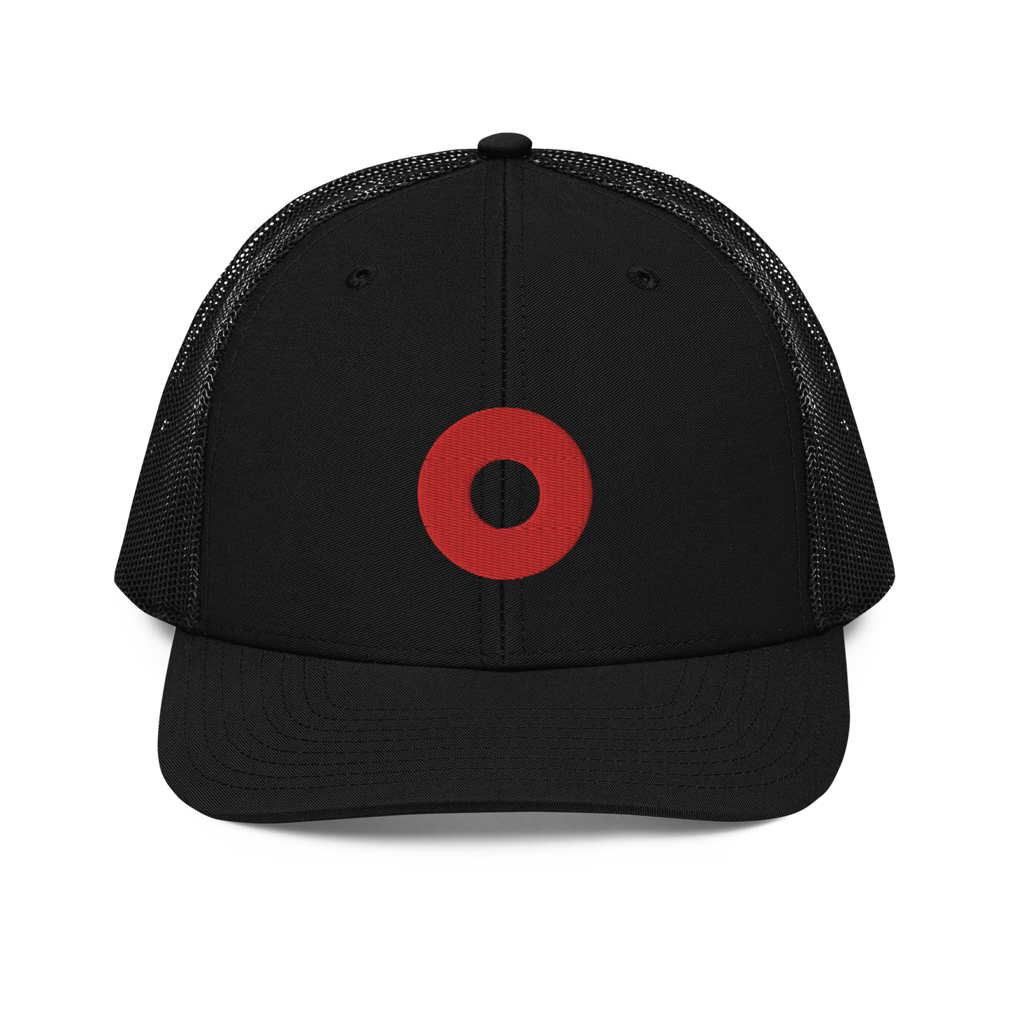 Red Donut Center Embroidery 112 Snapback Cap