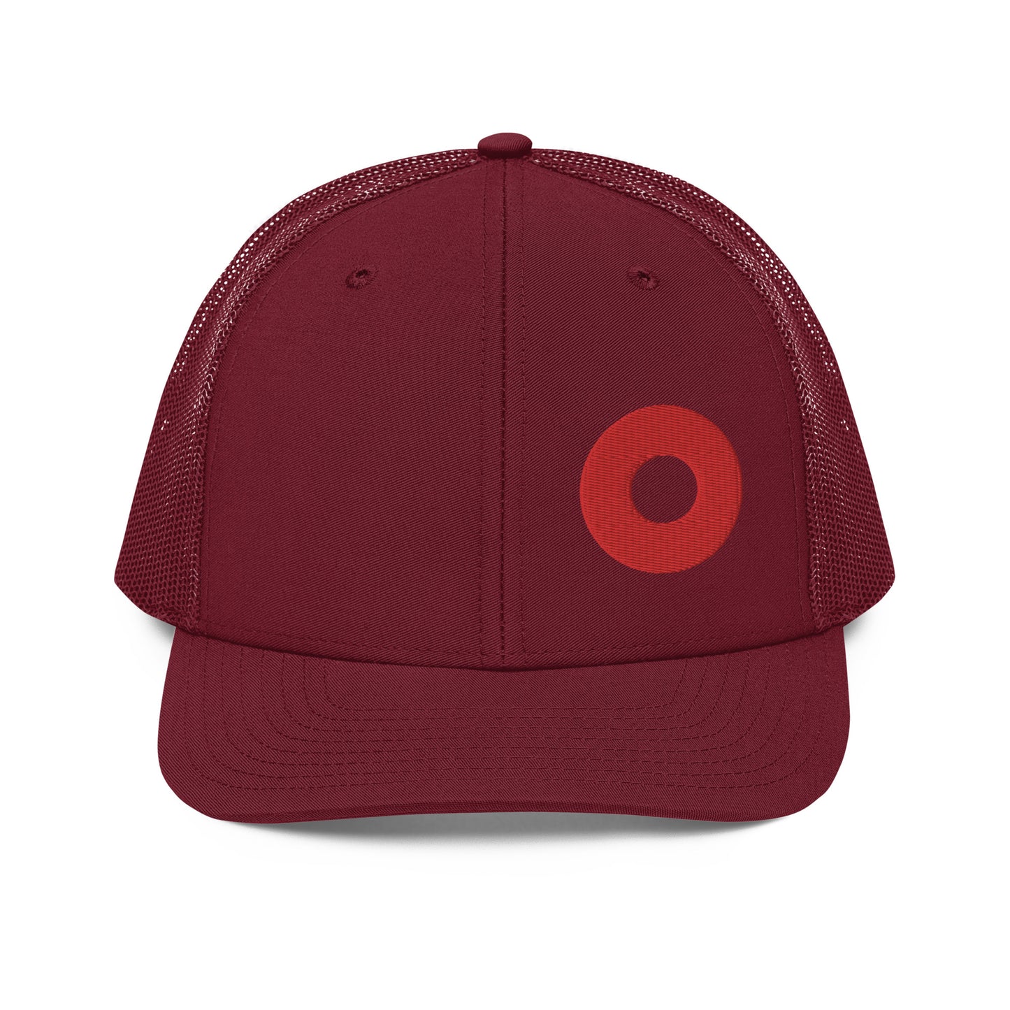 Red Donut Off Center Embroidery 112 Snapback Cap