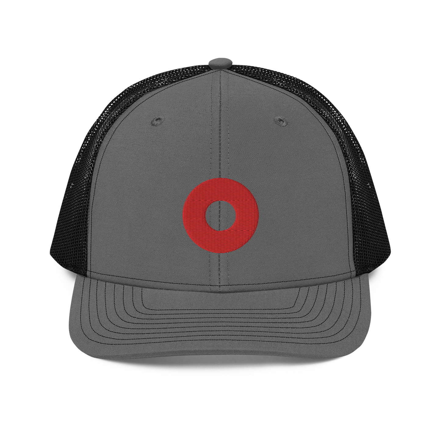 Red Donut Center Embroidery 112 Snapback Cap
