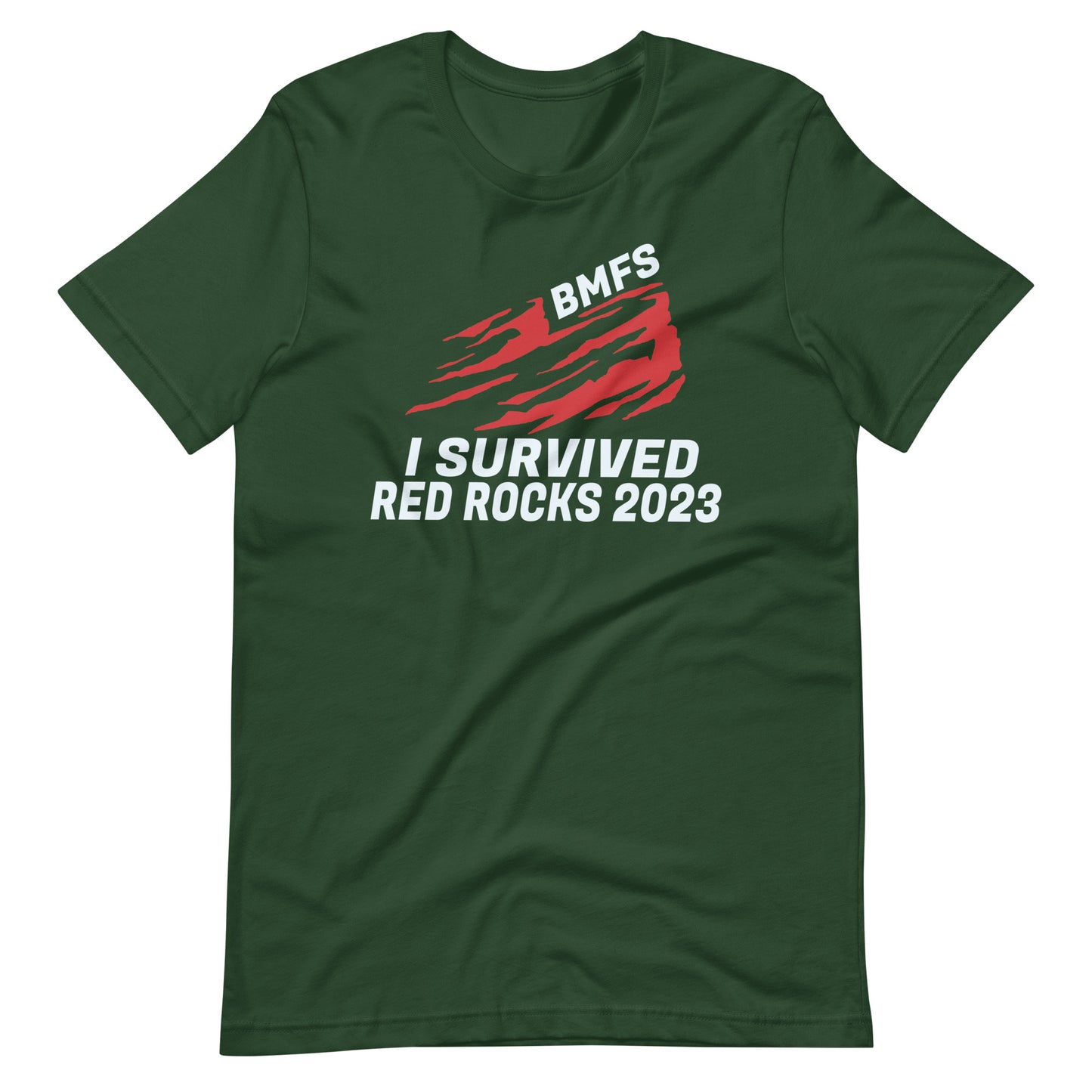 BMFS I Survived Red Rocks 2023 Bella + Canvas Premium Cotton | 33 BMFS THE GOAT