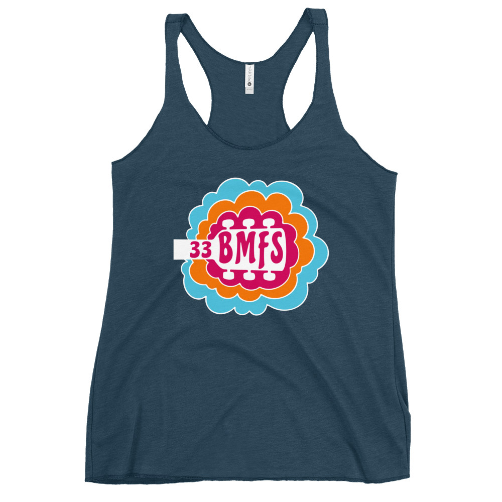 BMFS 33 Headstock Retro | Women's Racerback Tank | BMFS 33 | Ladies Top