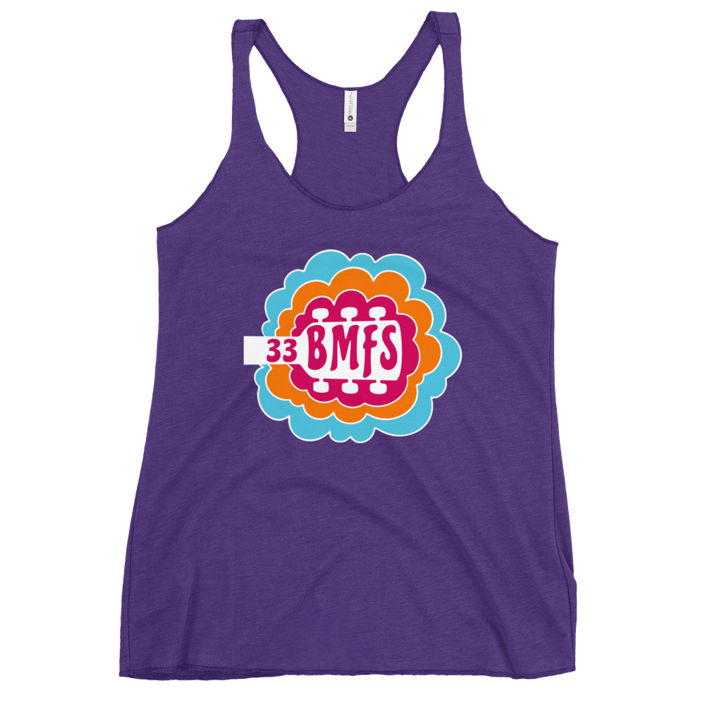 BMFS 33 Headstock Retro | Women's Racerback Tank | BMFS 33 | Ladies Top