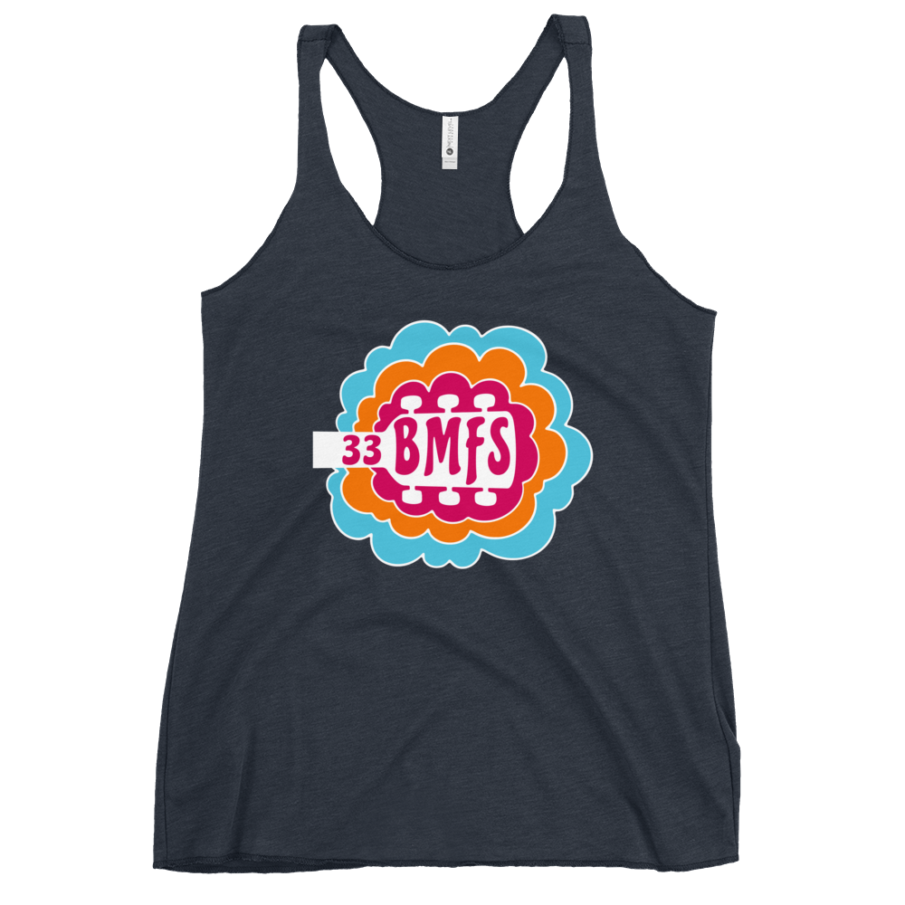 BMFS 33 Headstock Retro | Women's Racerback Tank | BMFS 33 | Ladies Top