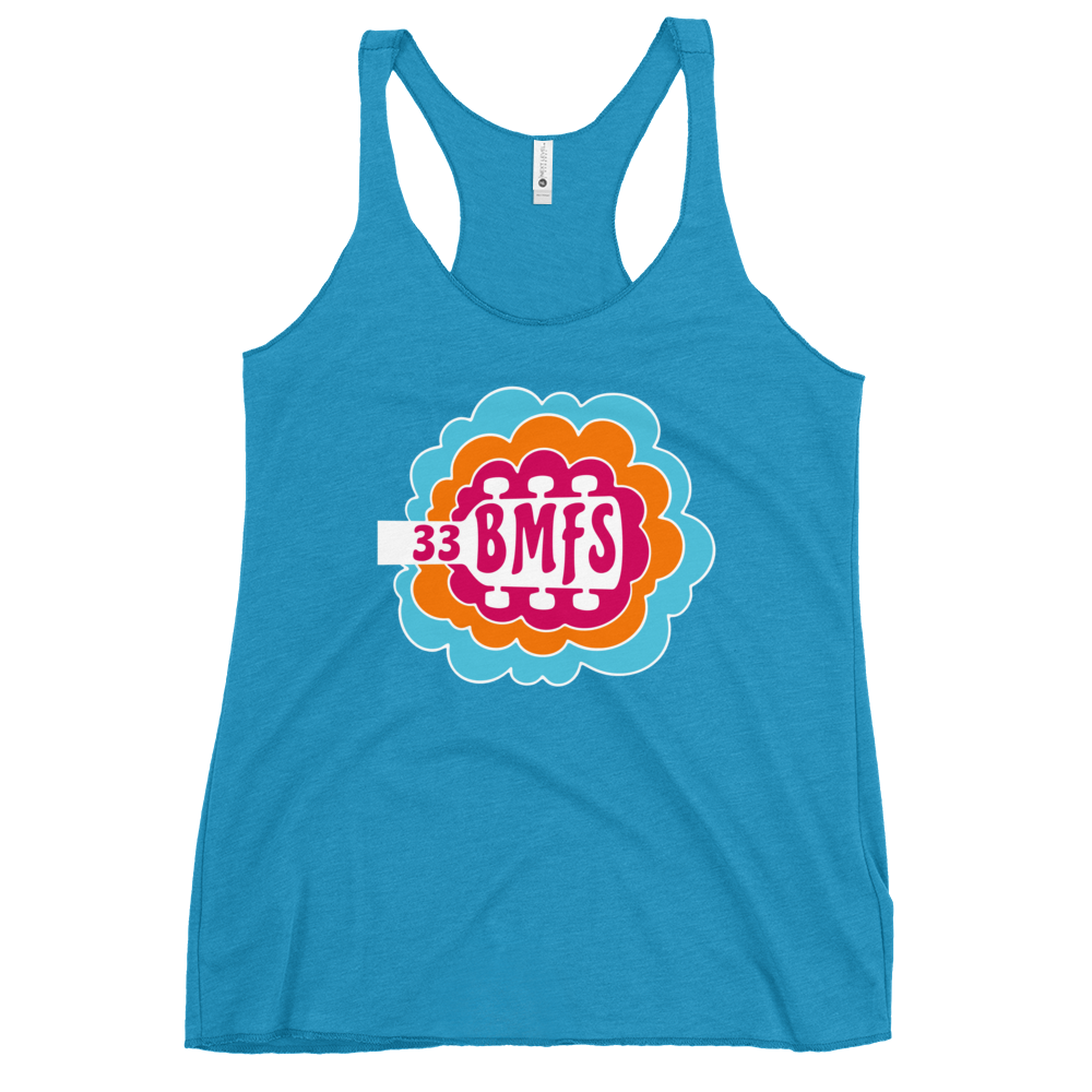 BMFS 33 Headstock Retro | Women's Racerback Tank | BMFS 33 | Ladies Top