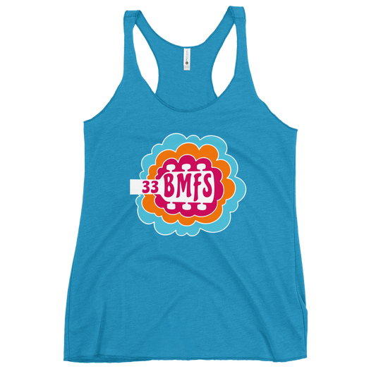 BMFS 33 Headstock Retro | Women's Racerback Tank | BMFS 33 | Ladies Top