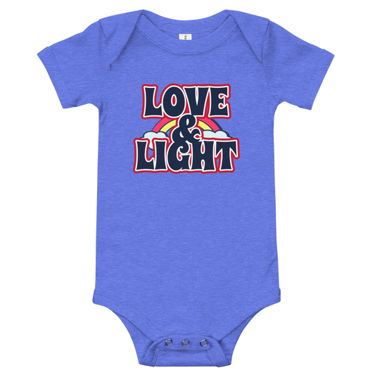 LOVE & LIGHT Rainbow Bella + Canvas baby bodysuit