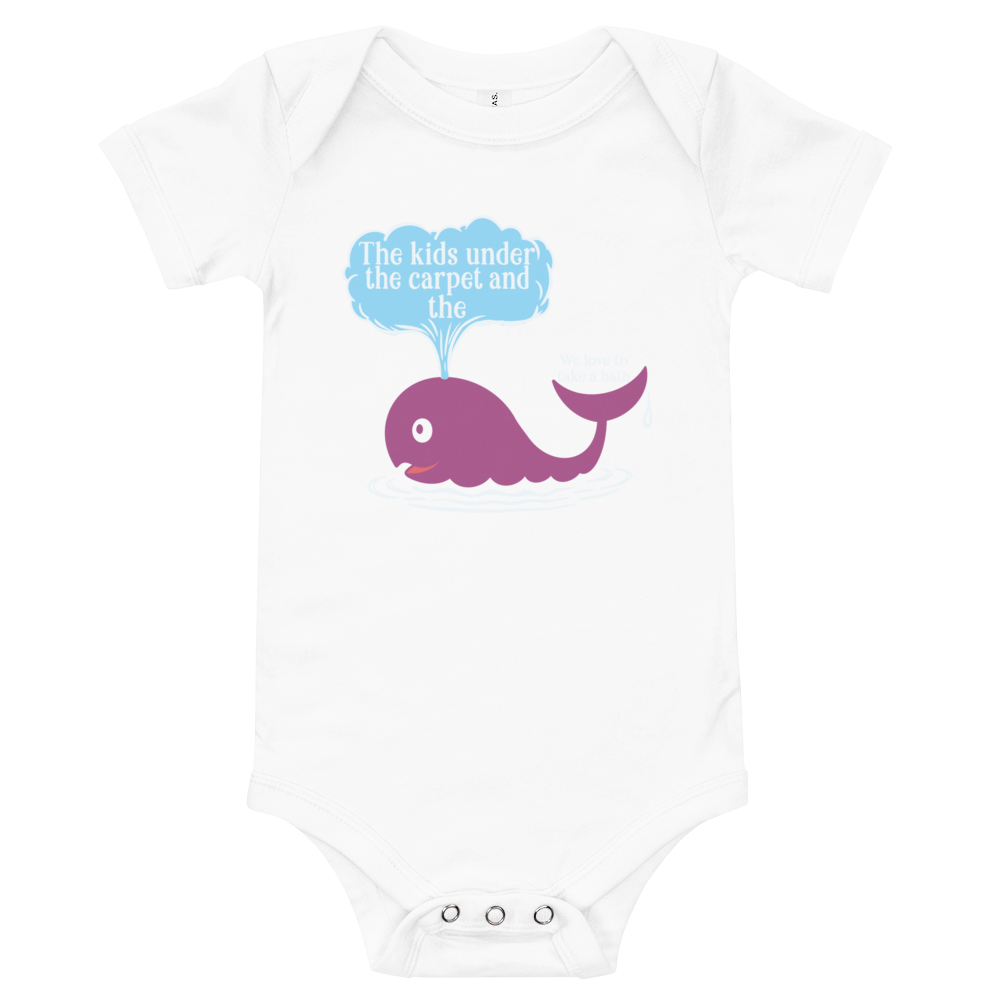 Purple Humpback Whale Bella + Canvas baby bodysuit | One Piece | Phan Art | DTG