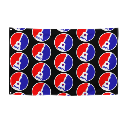 BMFS Guitar Flag with 2 iron grommets | 56" x 34 ½" | Billy Fan Art