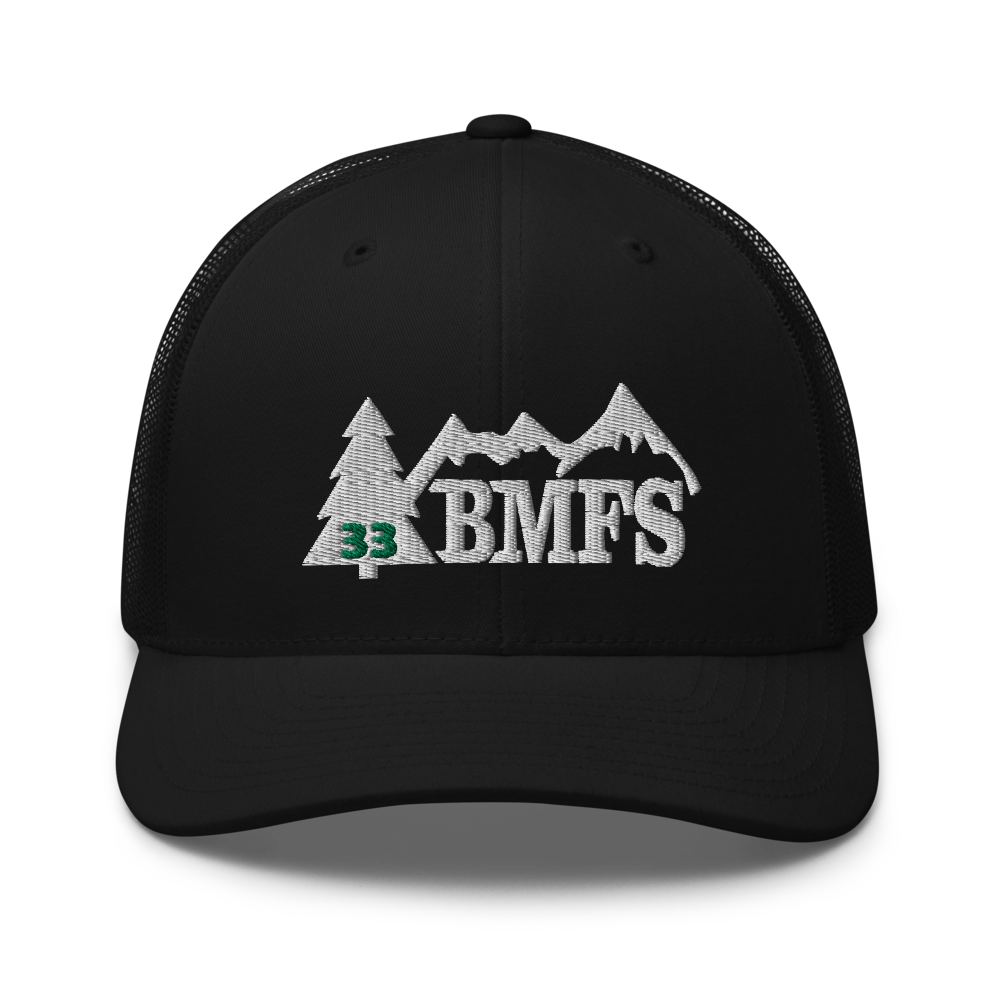 BMFS 33 Tree Trucker Cap | Flat Embroidery | Inspired Billy Art