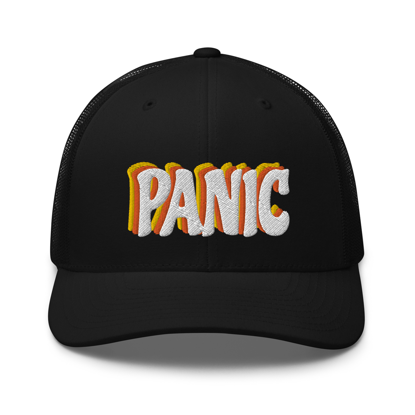 Panic Retro Trucker Cap | Flat Embroidery | WSP Inspired Art