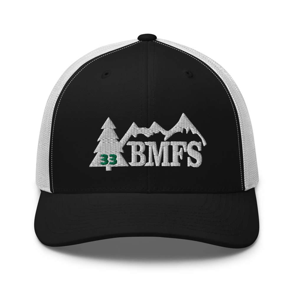 BMFS 33 Tree Trucker Cap | Flat Embroidery | Inspired Billy Art