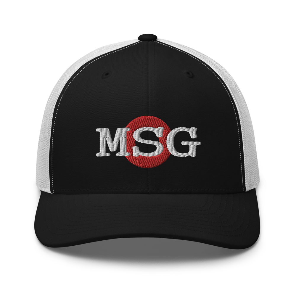 MSG Red Donut Trucker Snapback Cap | Flat Embroidery | Inspired Phan Cap