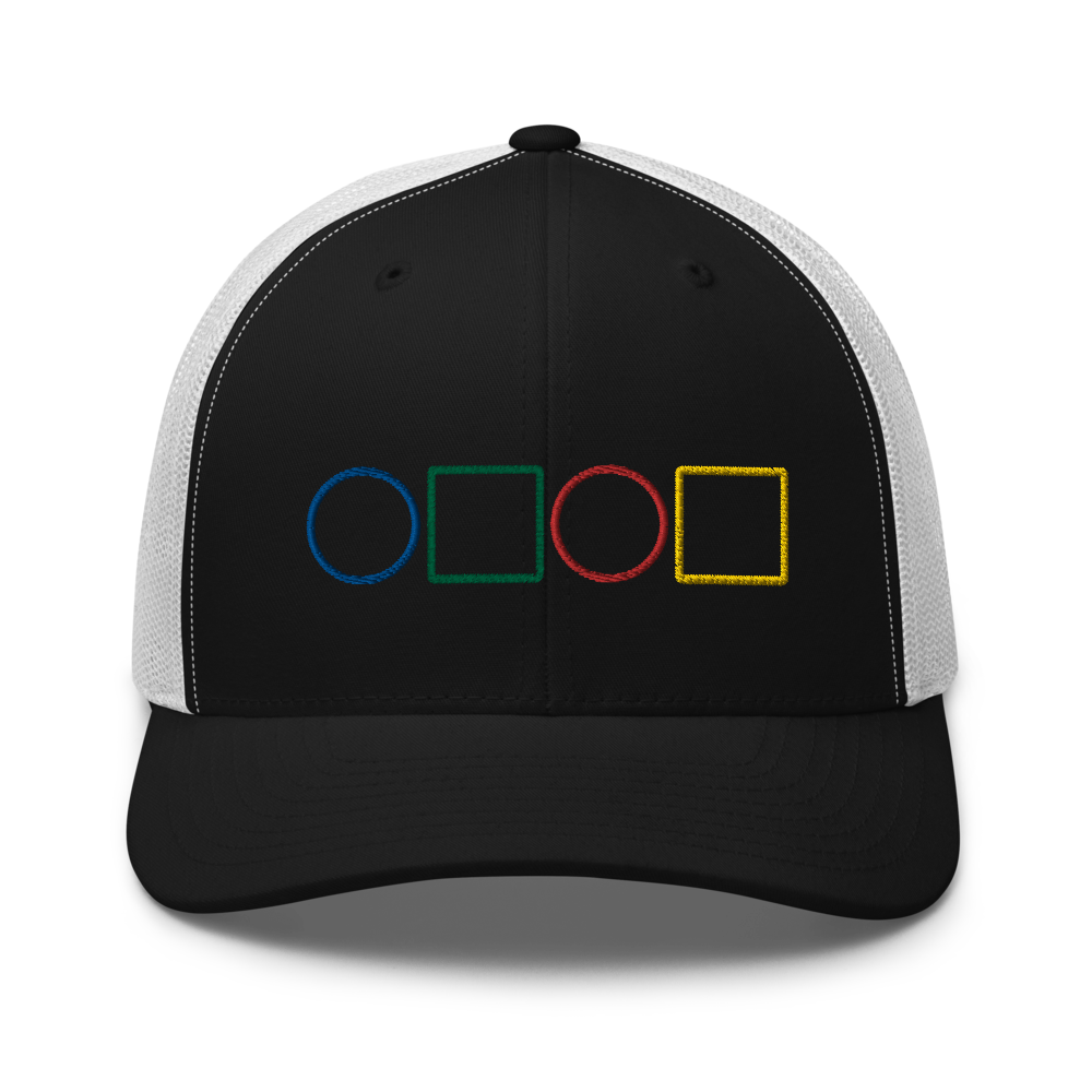 Sci-Fi Symbols Halloween Trucker Snapback Cap | Flat Embroidery