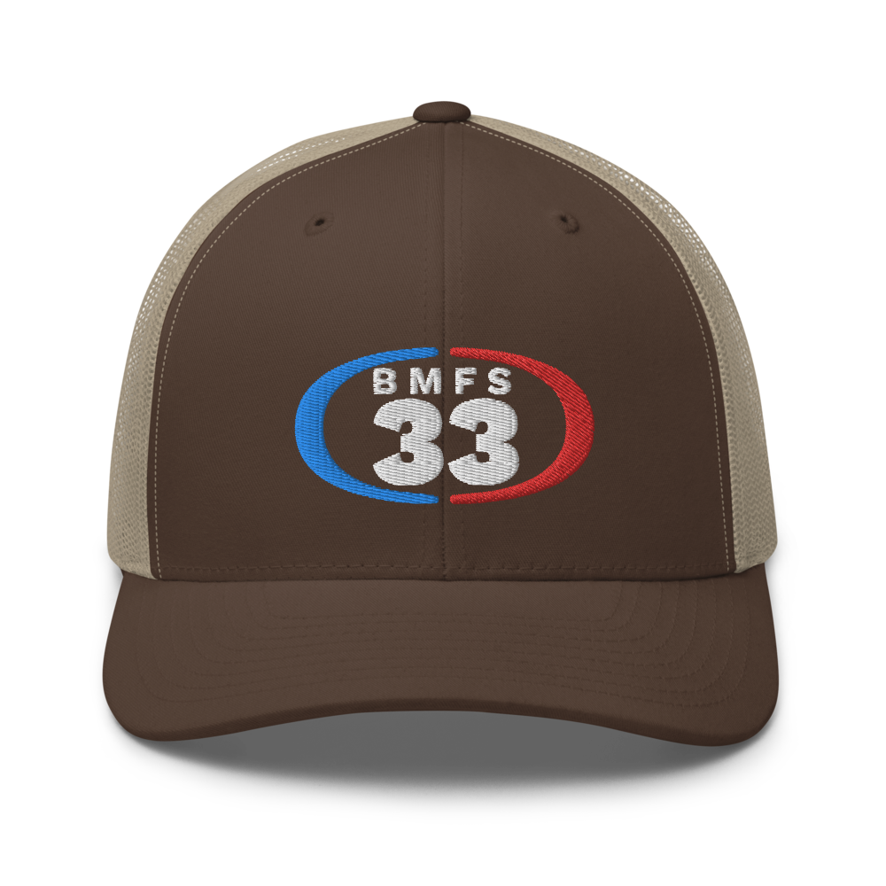33 BMFS Trucker Cap | Flat Embroidery | Inspired Billy Art