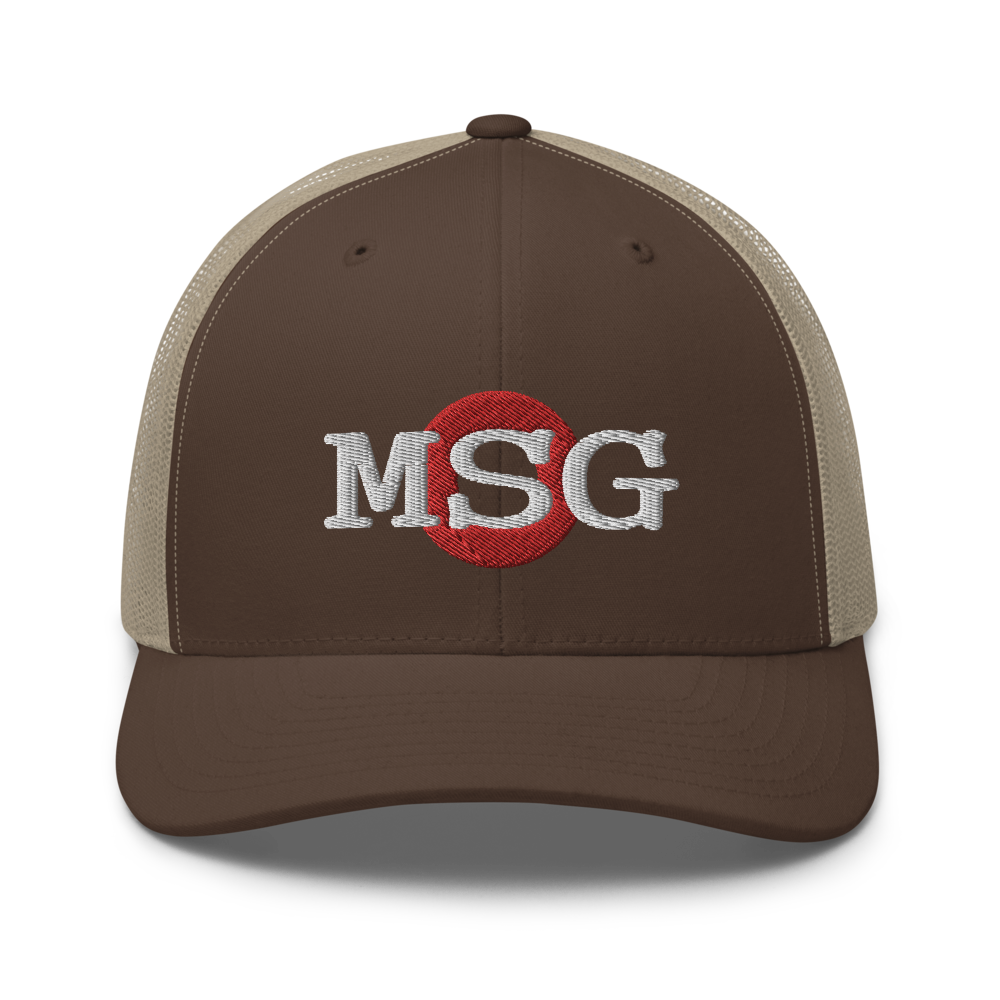 MSG Red Donut Trucker Snapback Cap | Flat Embroidery | Inspired Phan Cap