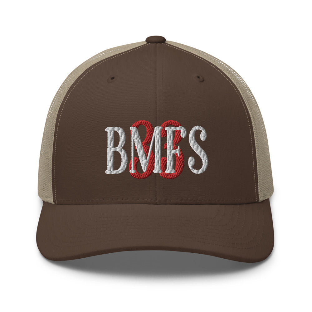 BMFS 33 Trucker Snapback Cap | Flat Embroidery | Inspired Strings Art Cap | Lot Style Cap | Bluegrass Band Swag