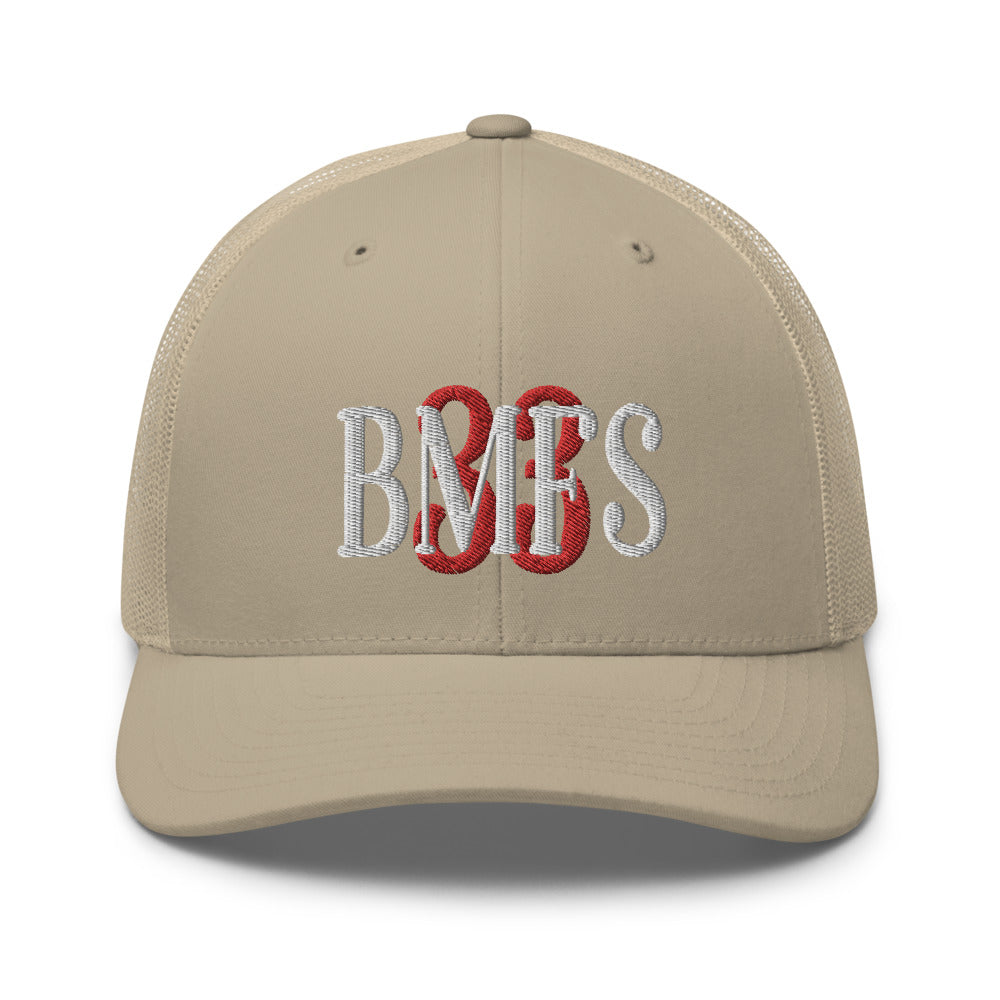 BMFS 33 Trucker Snapback Cap | Flat Embroidery | Inspired Strings Art Cap | Lot Style Cap | Bluegrass Band Swag