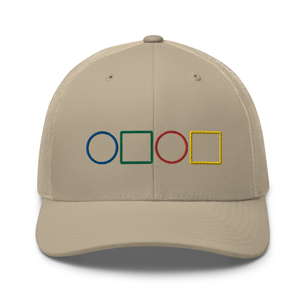 Sci-Fi Symbols Halloween Trucker Snapback Cap | Flat Embroidery