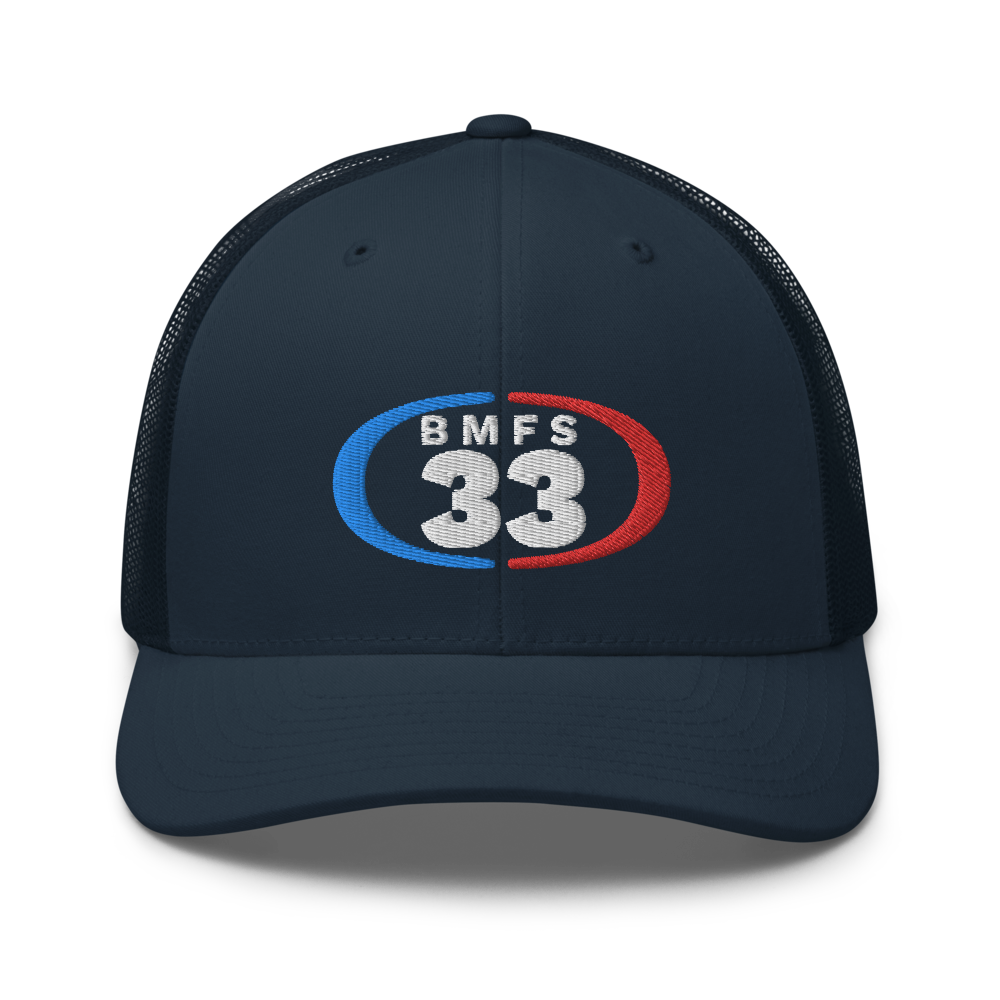 33 BMFS Trucker Cap | Flat Embroidery | Inspired Billy Art