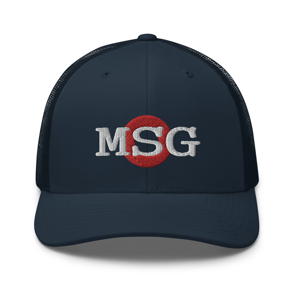 MSG Red Donut Trucker Snapback Cap | Flat Embroidery | Inspired Phan Cap