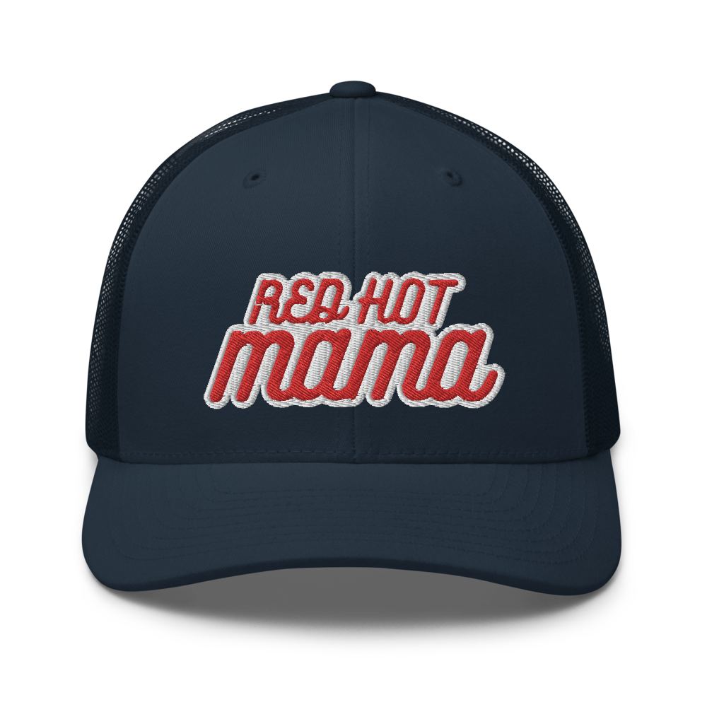 Red Hot Mama Trucker Snapback Cap | Flat Embroidery | Inspired WP Art Cap