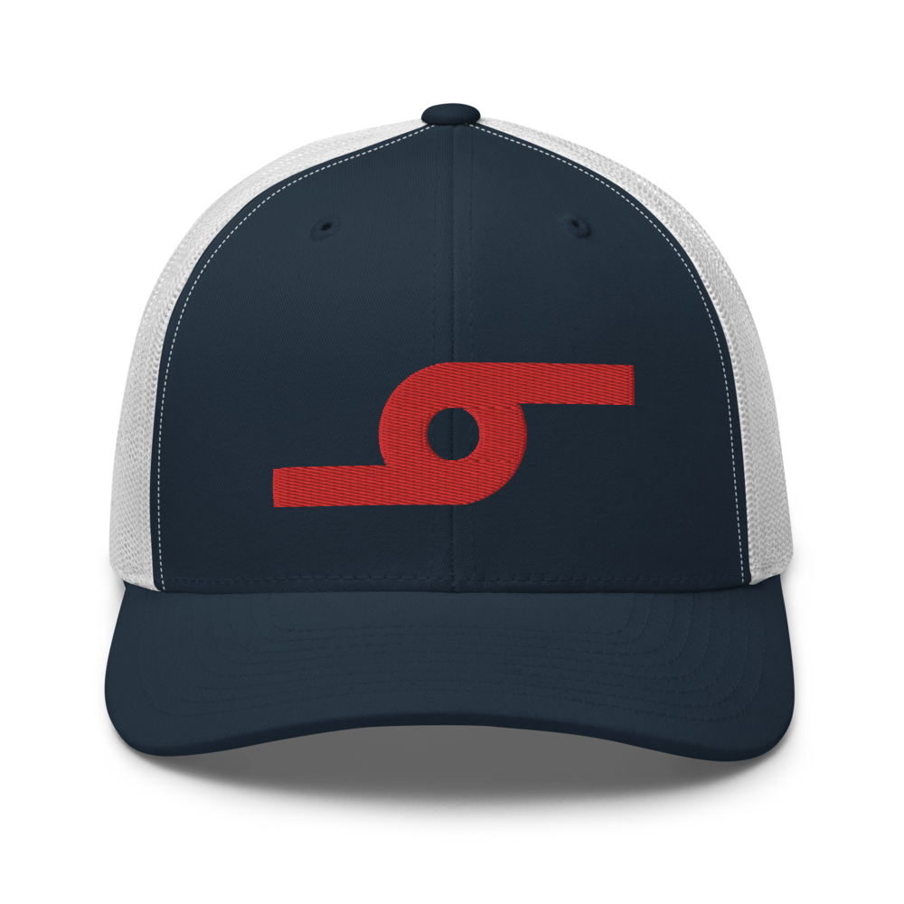 Red Donut Rolling Trucker Snapback Cap | Flat Embroidery | Inspired Phan Cap