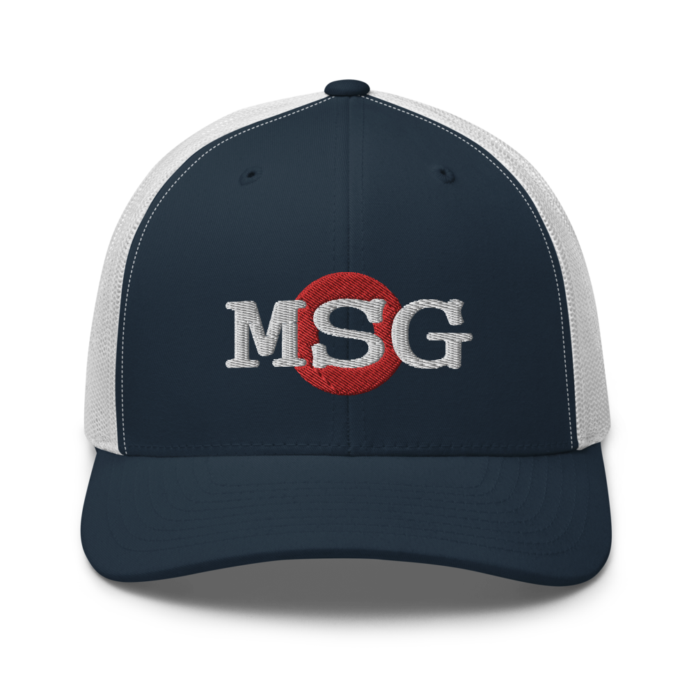MSG Red Donut Trucker Snapback Cap | Flat Embroidery | Inspired Phan Cap