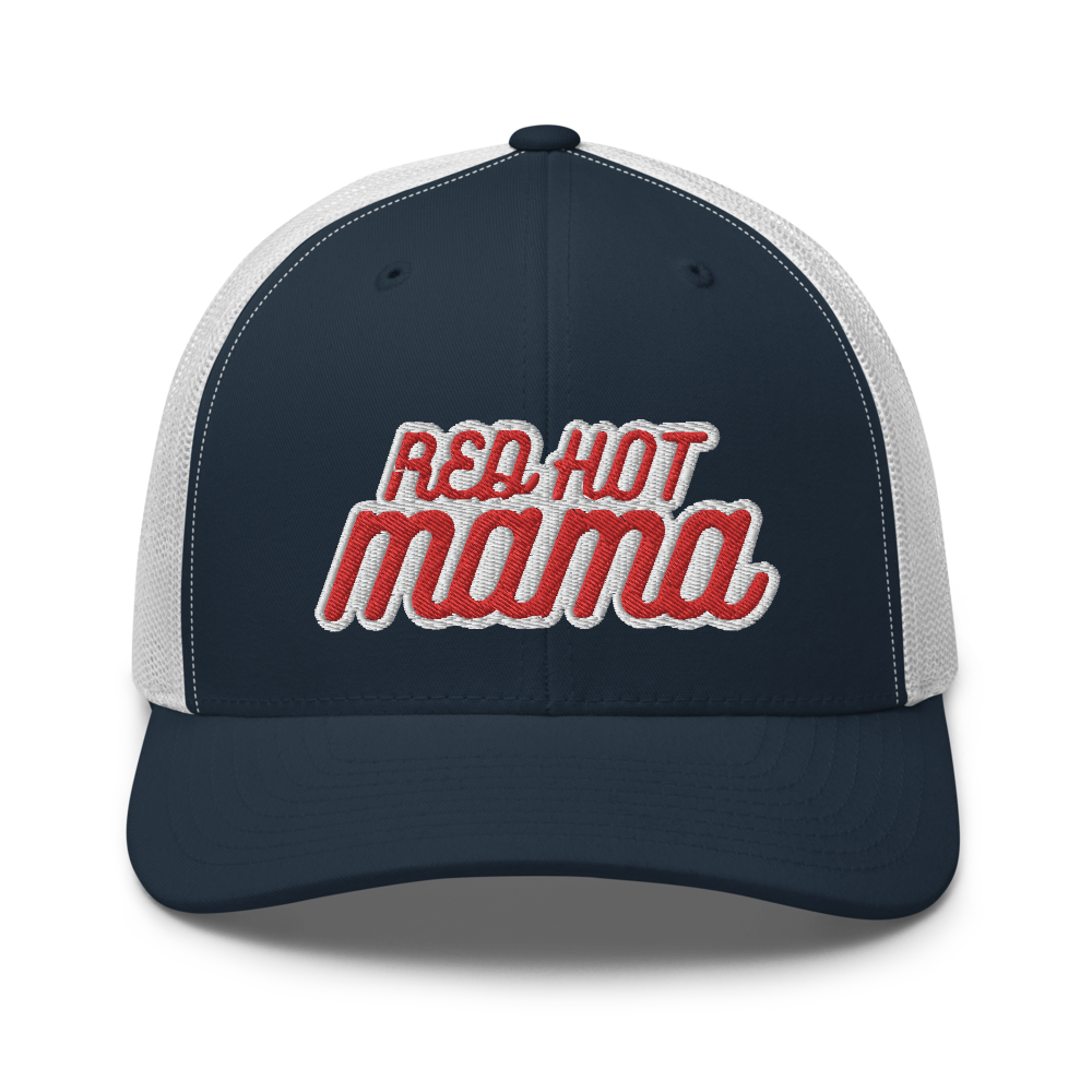 Red Hot Mama Trucker Snapback Cap | Flat Embroidery | Inspired WP Art Cap