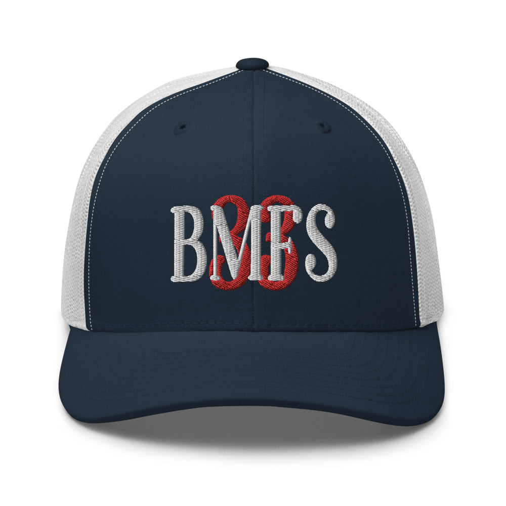 BMFS 33 Trucker Snapback Cap | Flat Embroidery | Inspired Strings Art Cap | Lot Style Cap | Bluegrass Band Swag