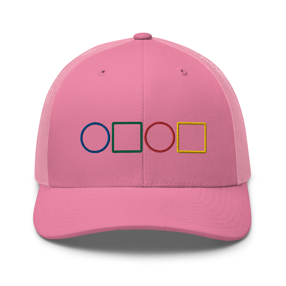 Sci-Fi Symbols Halloween Trucker Snapback Cap | Flat Embroidery