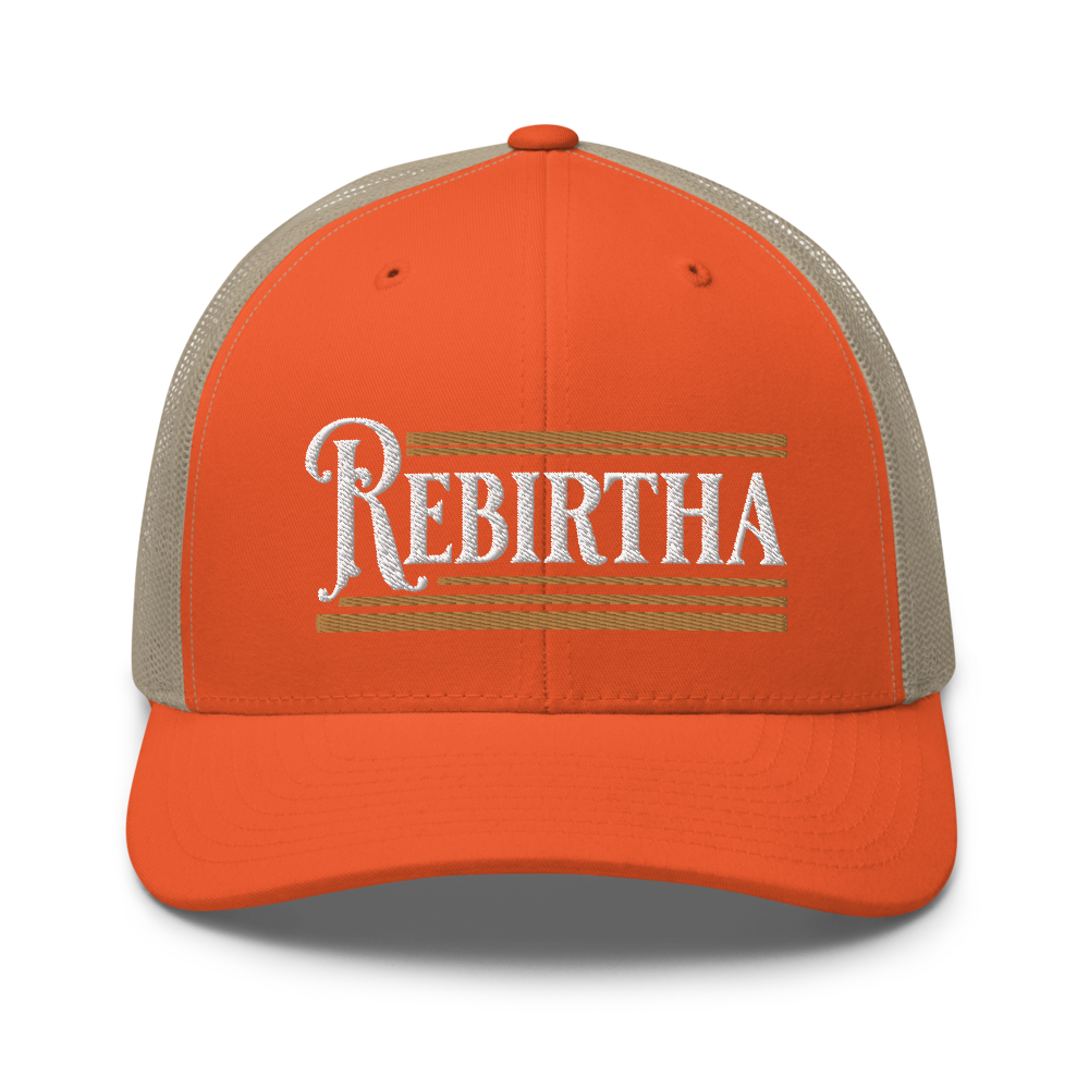 Rebirtha Retro Trucker Cap | Flat Embroidery | Inspired WP Art Cap