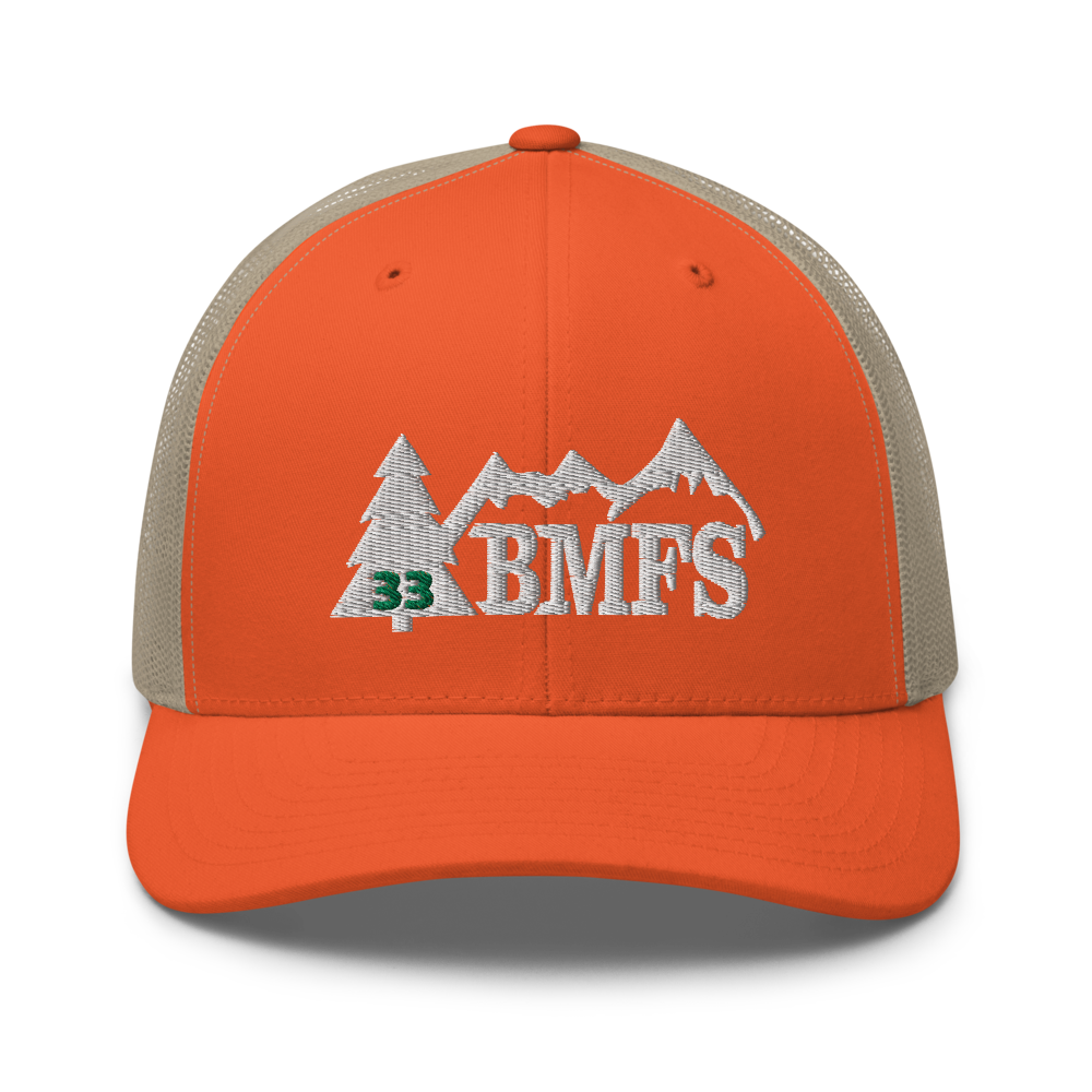 BMFS 33 Tree Trucker Cap | Flat Embroidery | Inspired Billy Art