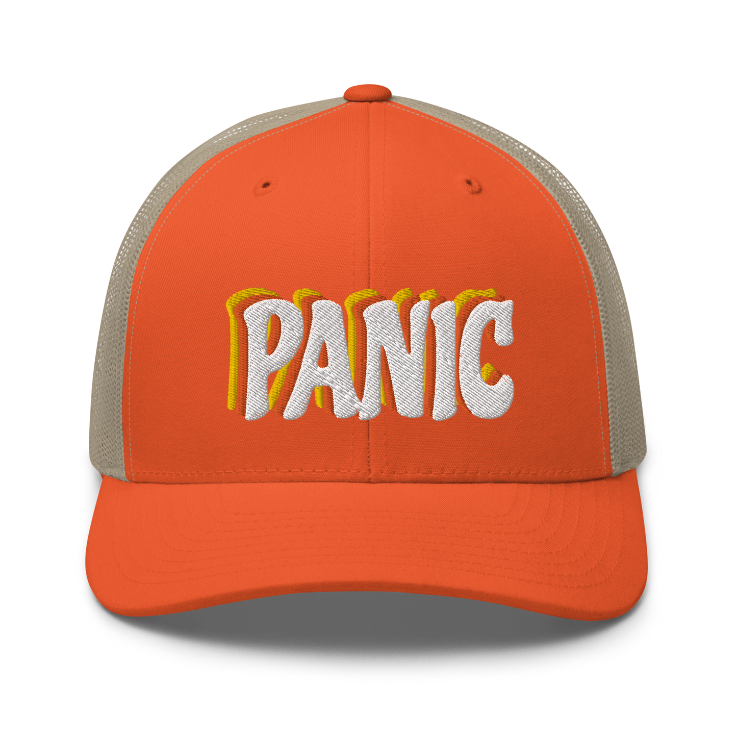 Panic Retro Trucker Cap | Flat Embroidery | WSP Inspired Art