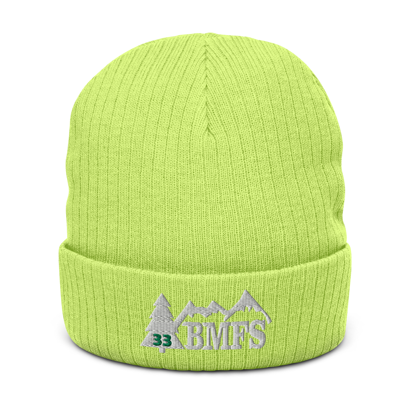 BMFS Tree Cuffed Beanie | Flat Embroidery | Ribbed | Inspired Billy Art
