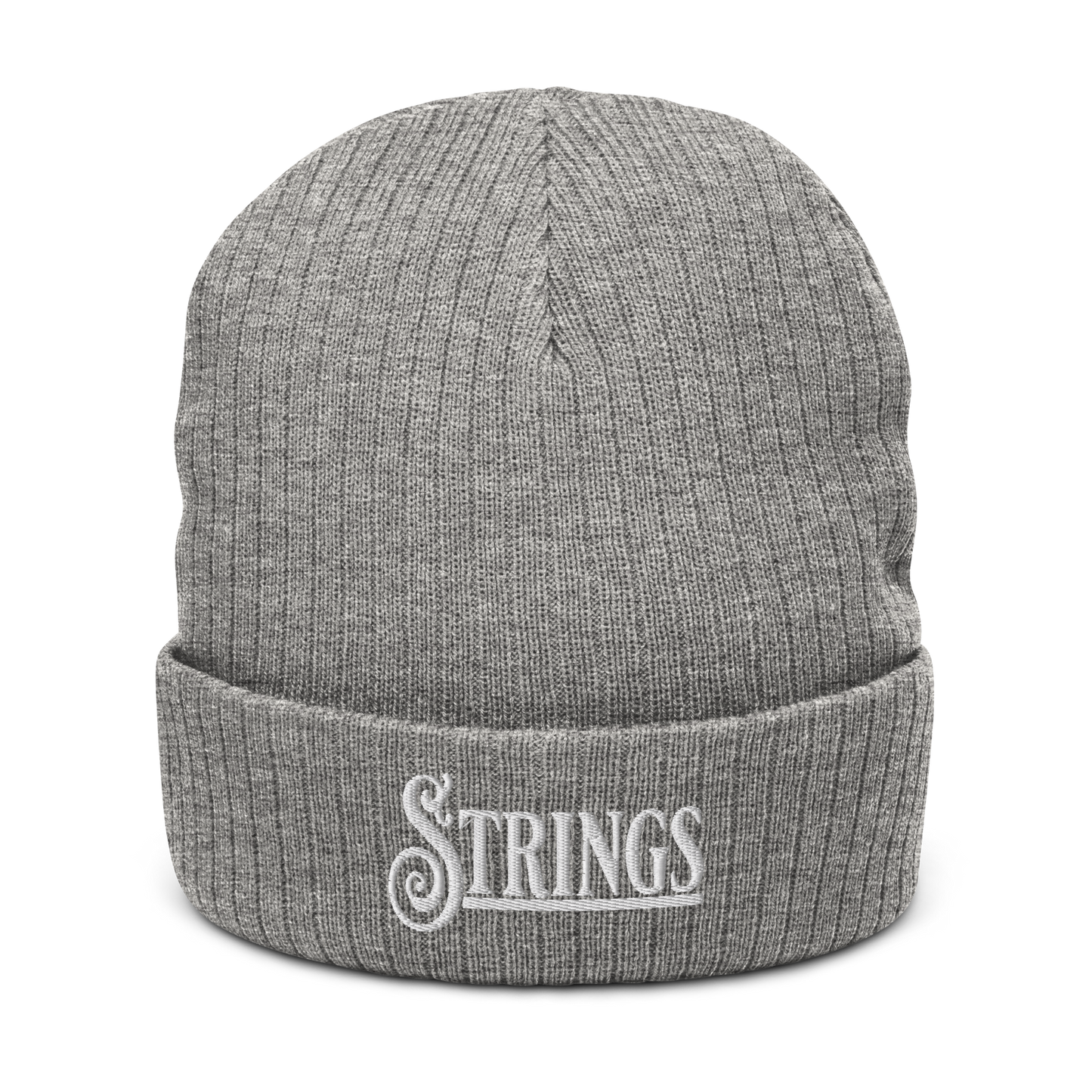 Strings Cuffed Beanie | Flat Embroidery | Ribbed | Inspired Billy Art