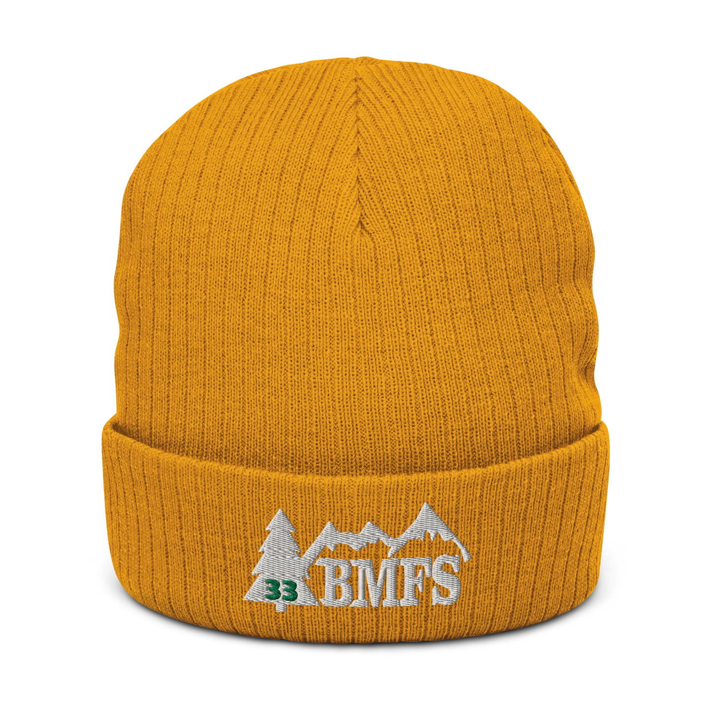 BMFS Tree Cuffed Beanie | Flat Embroidery | Ribbed | Inspired Billy Art
